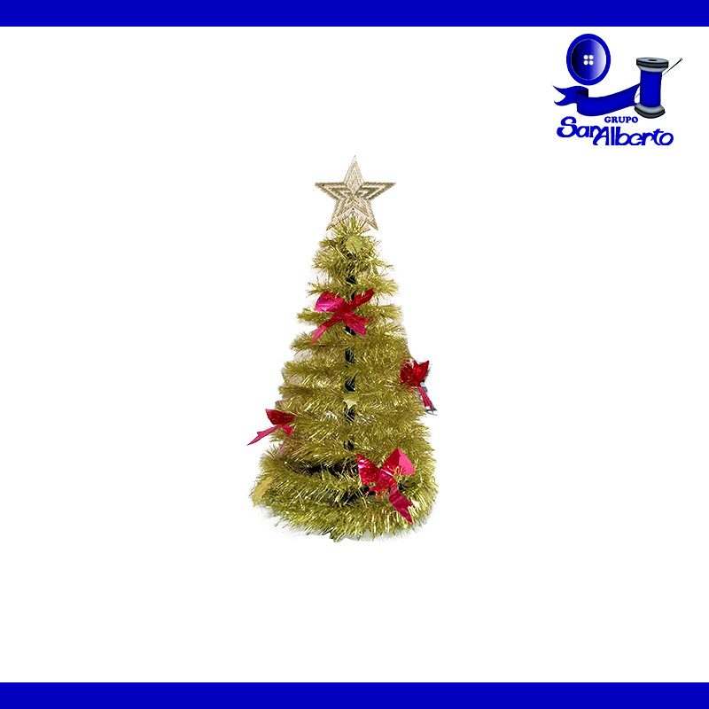 Árbol Plegable Decorado Oro y Plata 60 cm. Mod. 610-105