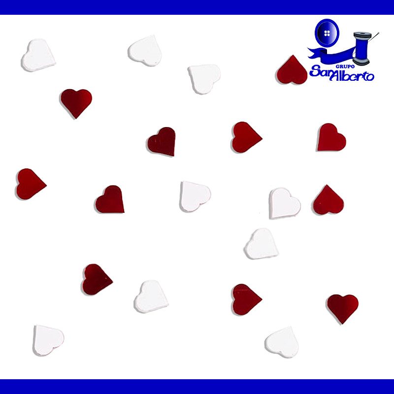 Lentejuela Confeti Corazón Metálico 8mm
