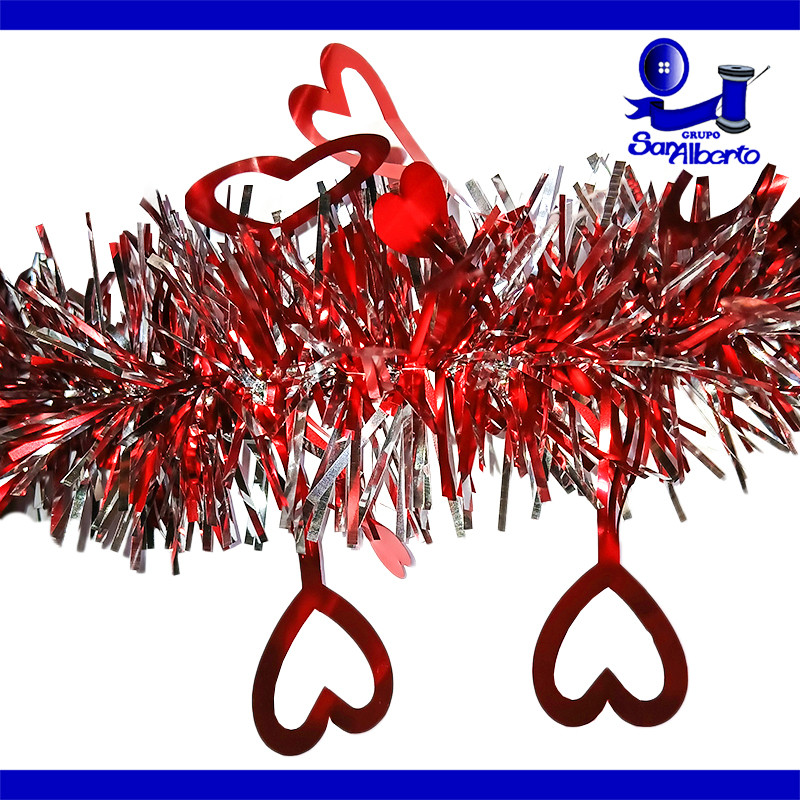 Guirnalda Corazones Mod. 787 07, Rojo, Blanco o Plata