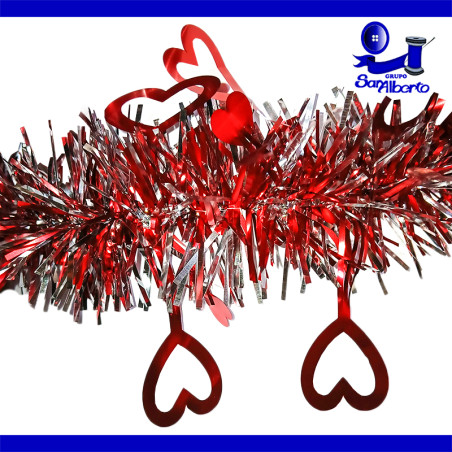 Guirnalda Corazones Mod. 787 07, Rojo, Blanco o Plata