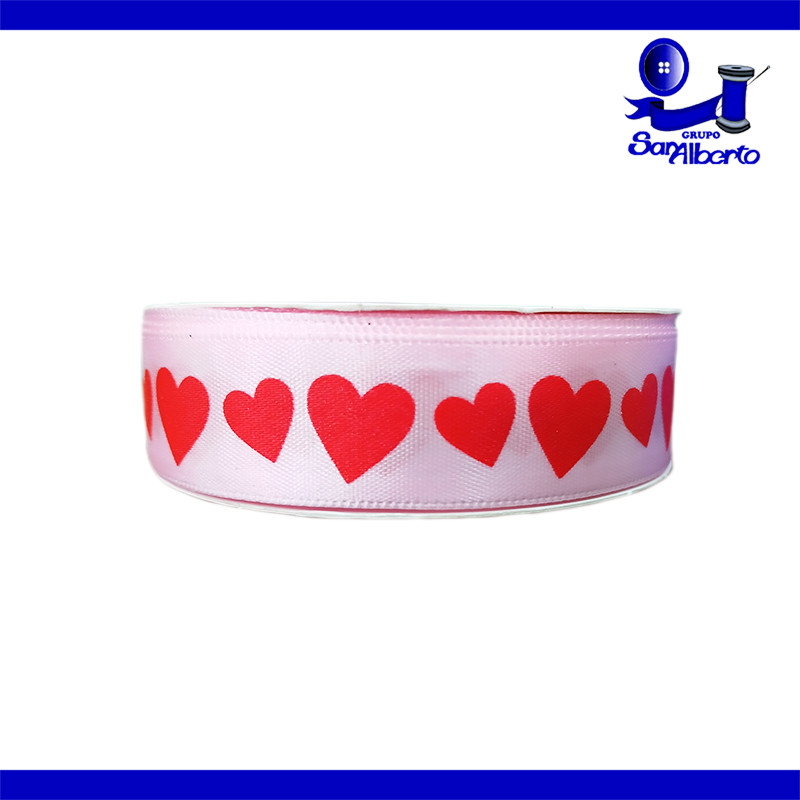 Listón Decorado Corazón Rosa-Rojo Mod. Pc050