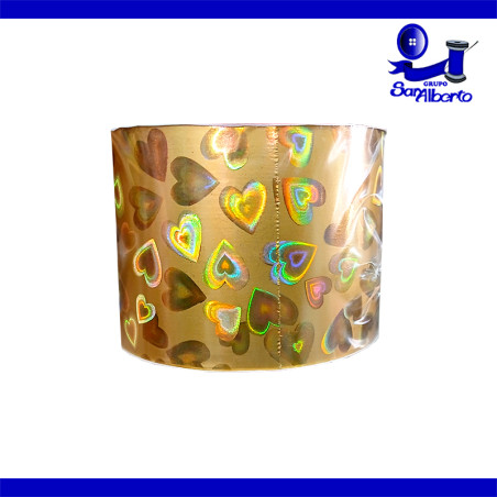 Celosa Holográfica Corazón Oro Mod. 95a-22