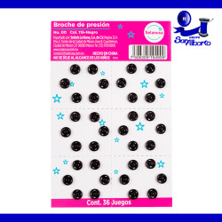 Broche de Presión No.00 Negro