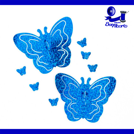 Lentejuela Mariposa Holográfica Calada