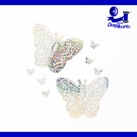 Lentejuela Mariposa Holográfica Calada