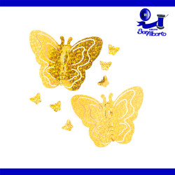 Lentejuela Mariposa Holográfica Calada