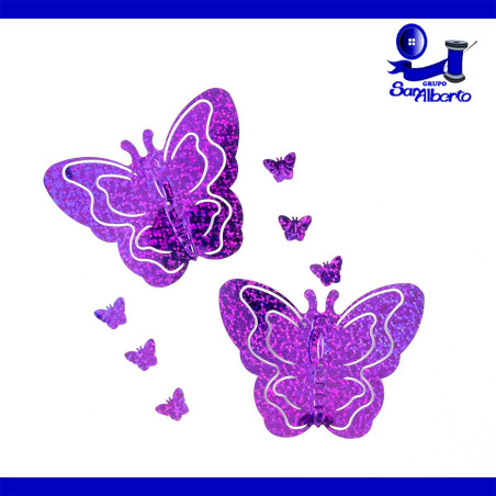 Lentejuela Mariposa Holográfica Calada