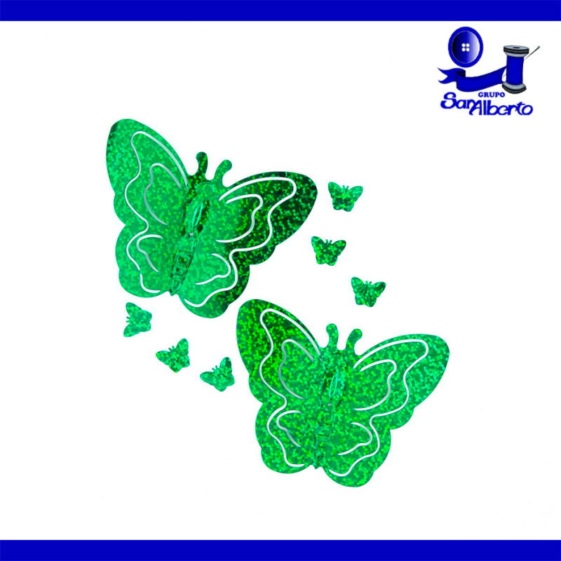 Lentejuela Mariposa Holográfica Calada