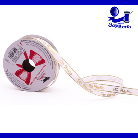 Listón Satín Ceremonias 8781 Plata y Oro