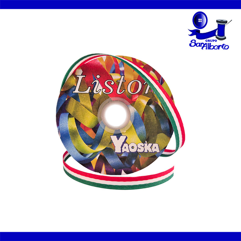 Listón No.1.5 tricolor Yaoska