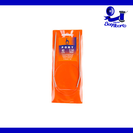 Aguja Circular 80cm, No.2.5