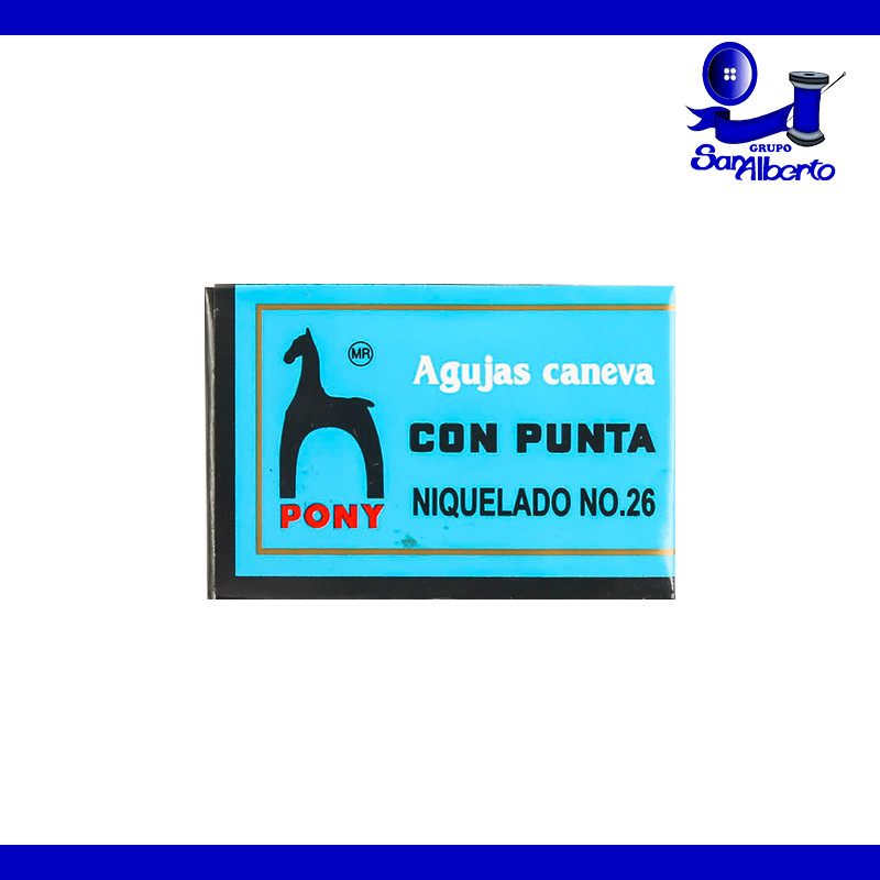 AGUJA CANEVÁ PONY CON PUNTA NO. 16 CAJA CON 1000