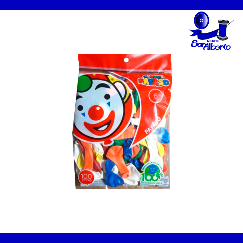 Bolsa de Globos, Colores Surtidos No.6