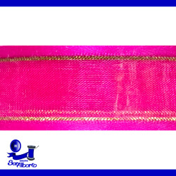 copy of Listón 8712 No.9 Organza Satinada con orilla Metálica Comex