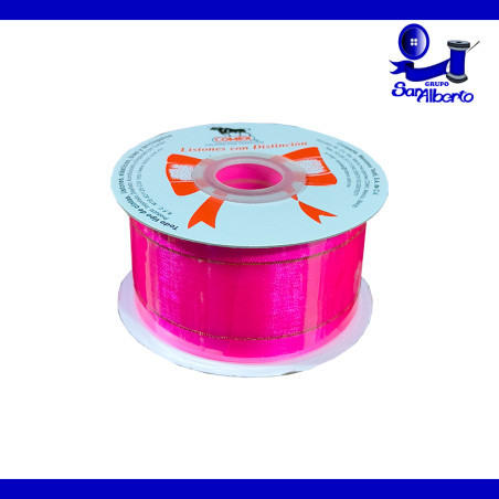 Organza Comex con Orilla Metálica Dorada No. 9