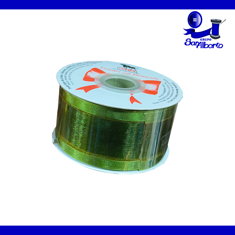 Organza Comex con Orilla Metálica Dorada No. 9