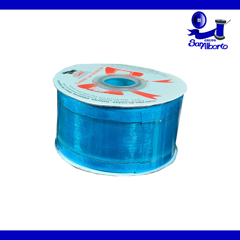 Organza Comex con Orilla Metálica Dorada No. 9