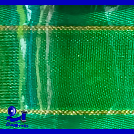 Organza Comex con Orilla Metálica Dorada No. 9
